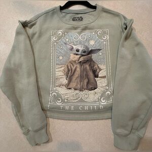 Star Wars The Child Graphic Sweatshirt in Sage